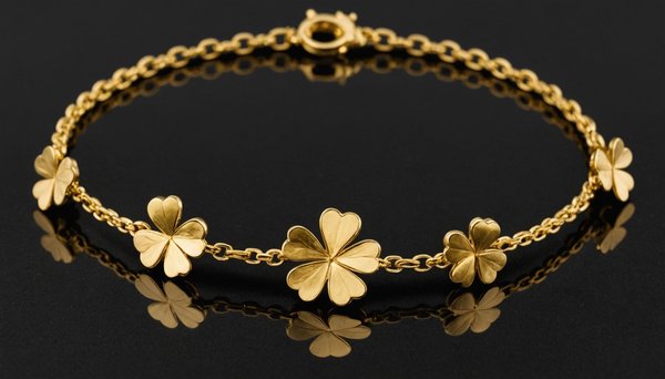 Le bracelet femme trois trèfles : élégance en or jaune 18k